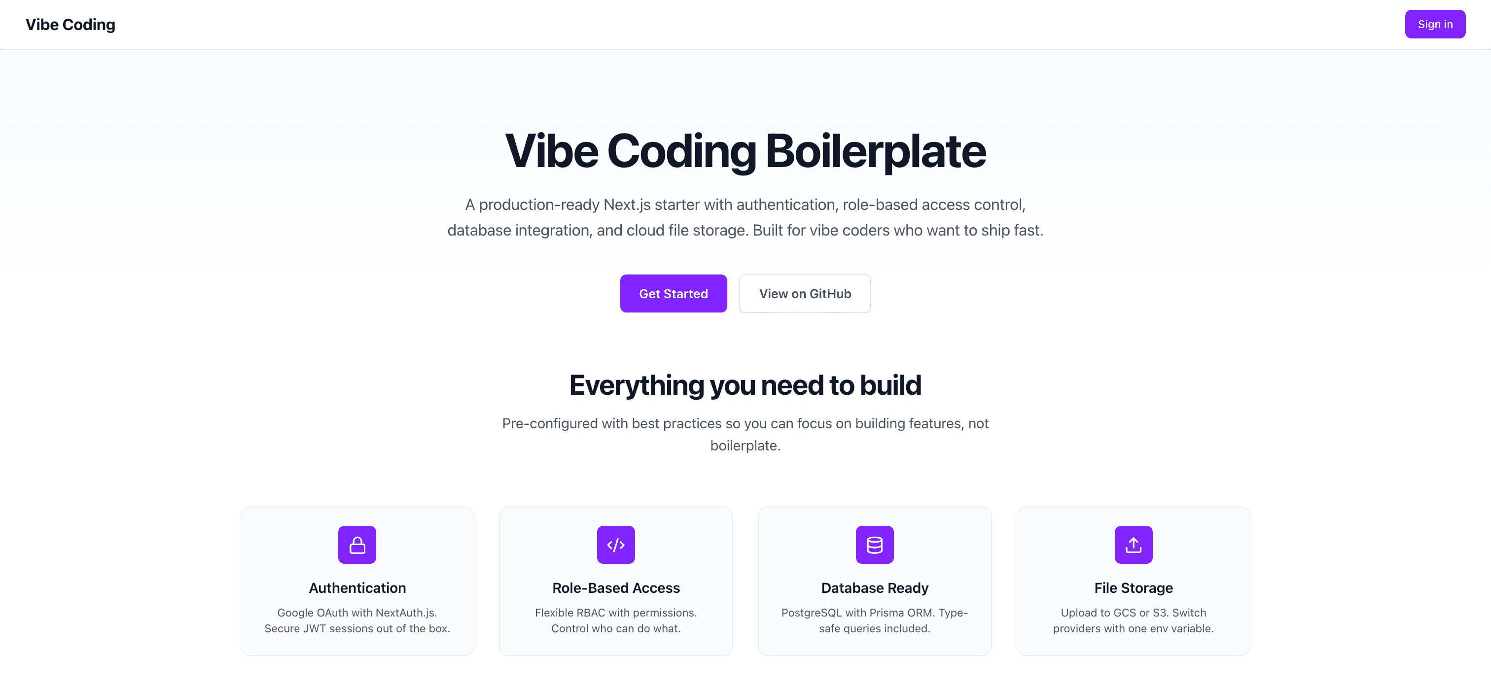 VibeKit template preview